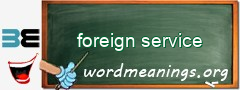 WordMeaning blackboard for foreign service